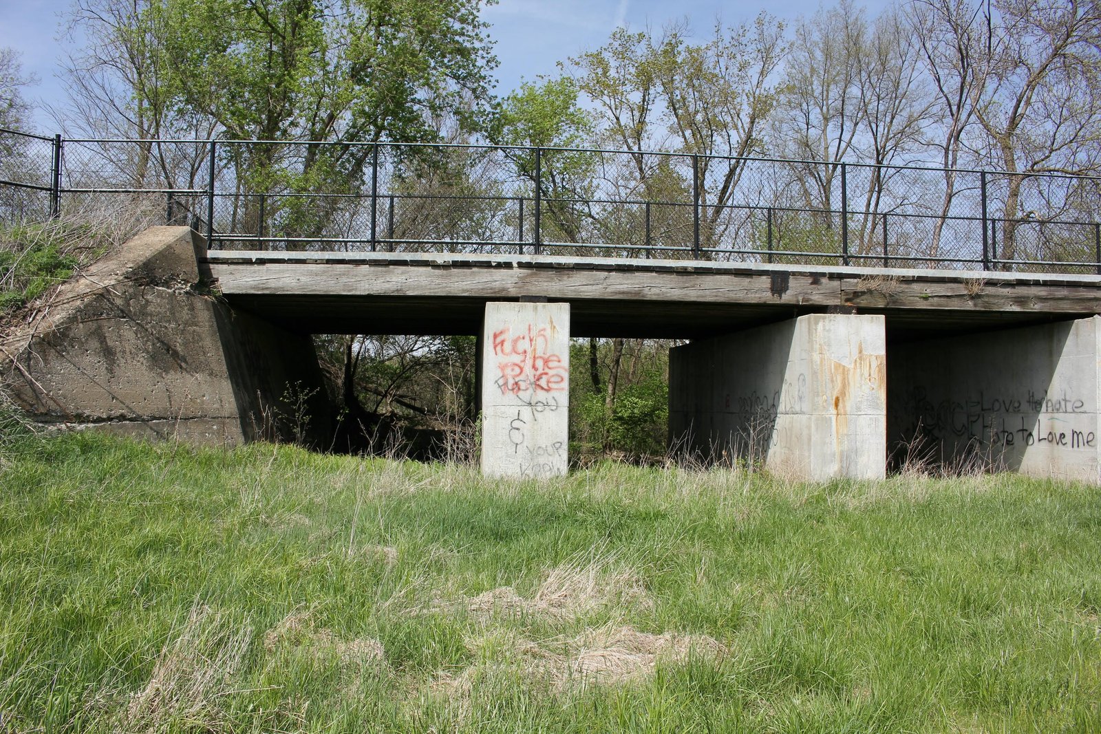 Typical west approach beam spans and piers #27 (right) and #28 (left)